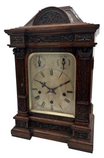 Wonderful Oak case musical bracket clock – ca1890 - Image 12