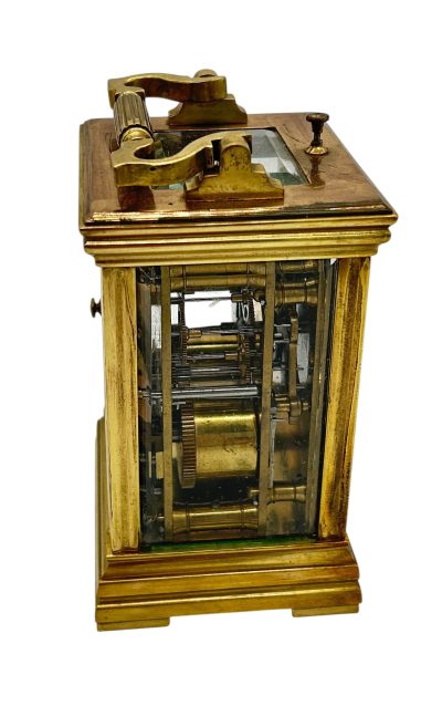 Wonderful Antique French Repeater Gong striking Carriage clock – ca1880 - Image 7
