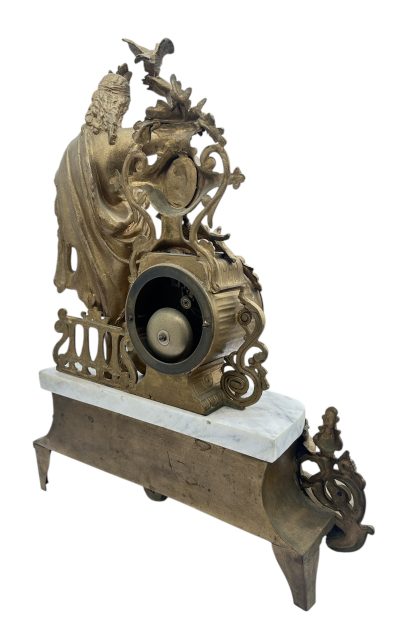 Charming French Gilt Figural Mantel Clock – ca1870 - Image 14