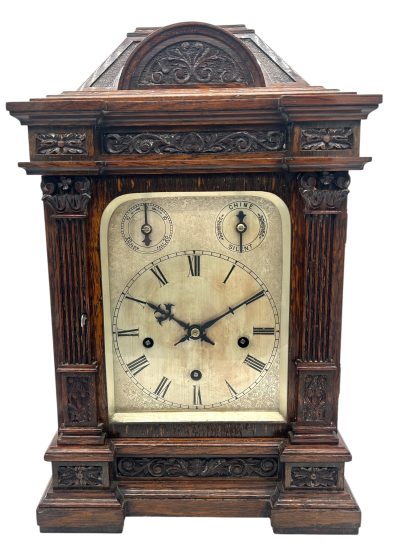 Wonderful Oak case musical bracket clock – ca1890 - Image 9