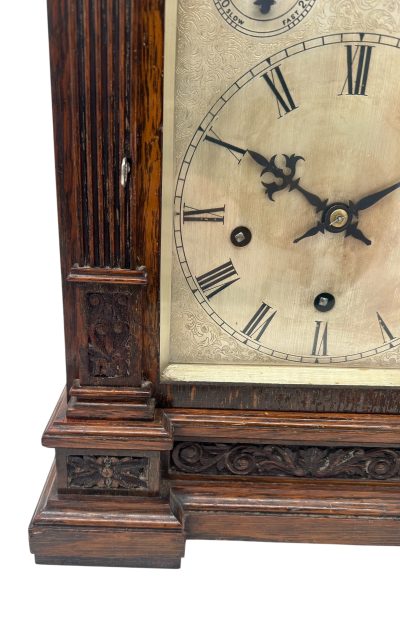Wonderful Oak case musical bracket clock – ca1890 - Image 10