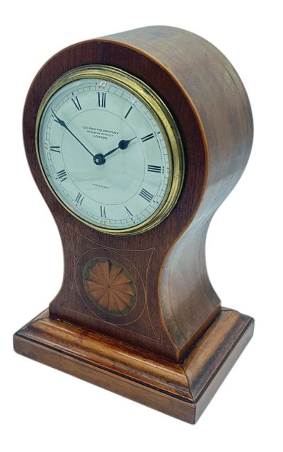 Lovely Mahogany Ballon Shape Mantel Clock – ca1900 - Image 7