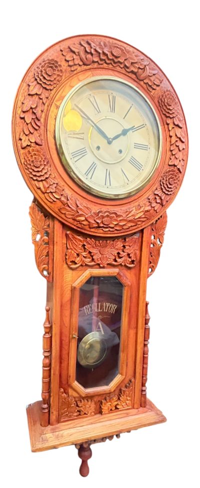 Wonderful American Ansonia Regulator Wall clock – ca1890 - Image 15