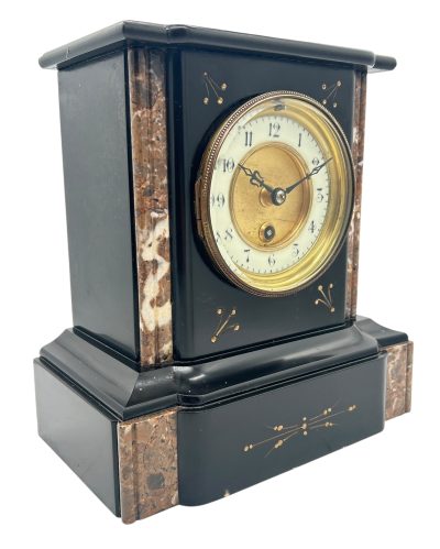 Wonderful Timepiece Slate & marble Mantel Clock – ca1895 - Image 9
