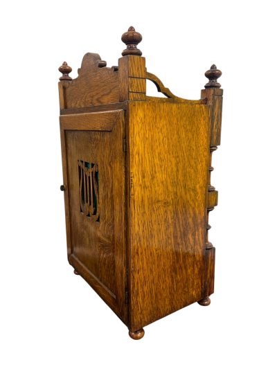 Fabulous Arts & Crafts Mahogany Mantel Clock – ca 1890 - Image 6