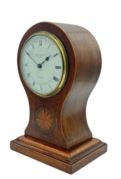 Lovely Mahogany Ballon Shape Mantel Clock – ca1900 - Image 4