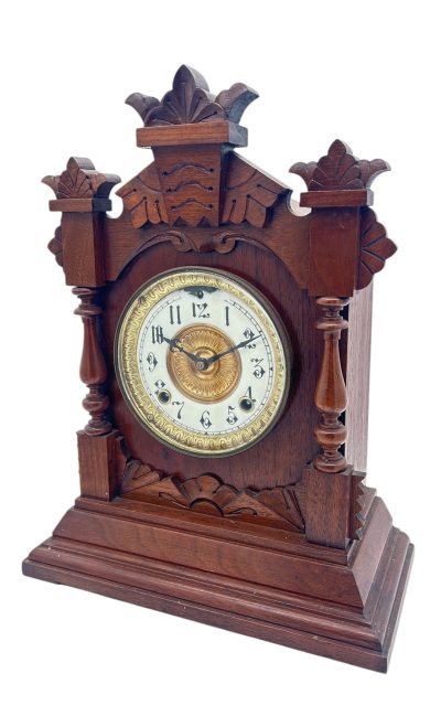 Wonderful American Ansonia Mahogany Case Mantel Clock – ca1890 - Image 4