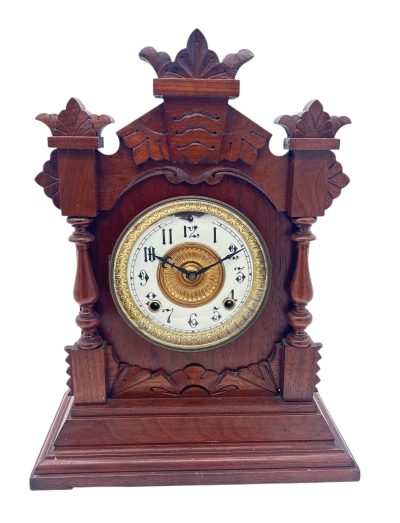 Wonderful American Ansonia Mahogany Case Mantel Clock – ca1890 - Image 6
