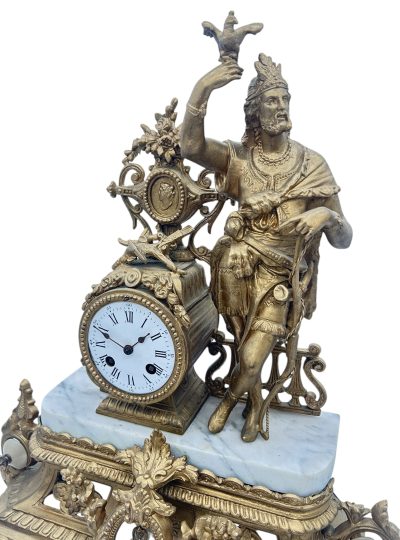 Charming French Gilt Figural Mantel Clock – ca1870 - Image 6