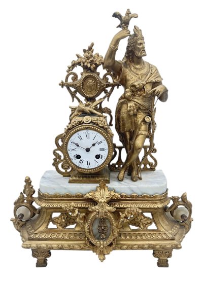 Charming French Gilt Figural Mantel Clock – ca1870 - Image 5