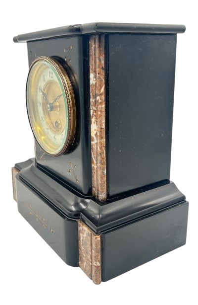 Wonderful Timepiece Slate & marble Mantel Clock – ca1895 - Image 6