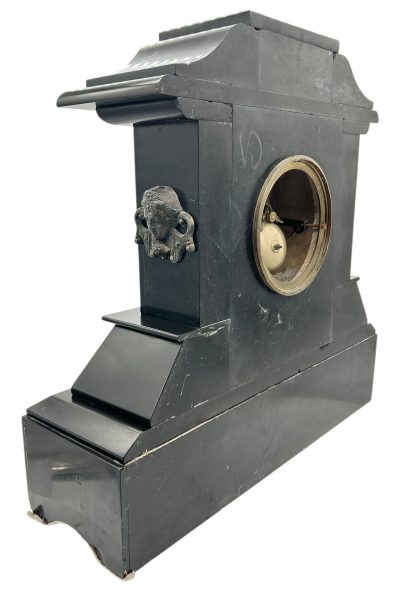 Fine Large Antique Slate 8-Day Mantel Clock -  Ca1890 - Image 13