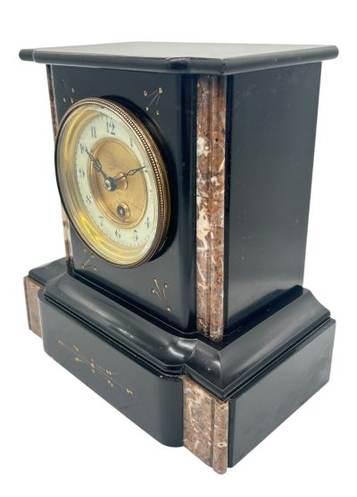 Wonderful Timepiece Slate & marble Mantel Clock – ca1895 - Image 7