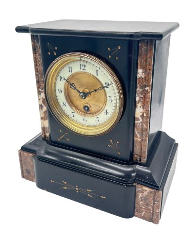 Wonderful Timepiece Slate & marble Mantel Clock – ca1895 - Image 3