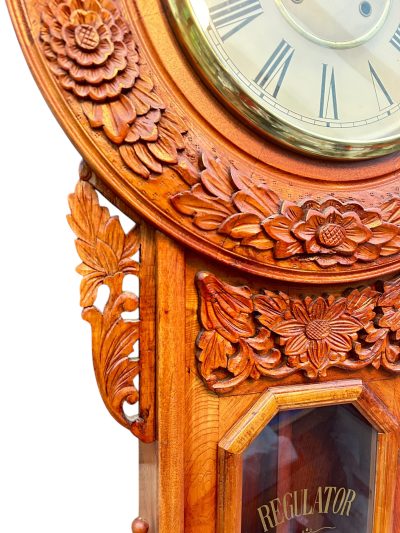 Wonderful American Ansonia Regulator Wall clock – ca1890 - Image 2