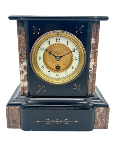 Wonderful Timepiece Slate & marble Mantel Clock – ca1895 - Image 4