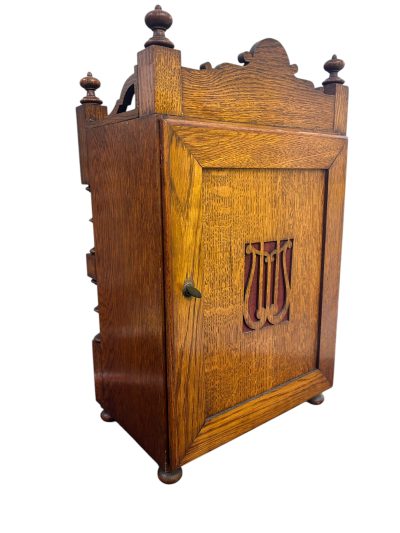 Lovely Arts & Crafts Oak Mantel Clock – ca 1900 - Image 7