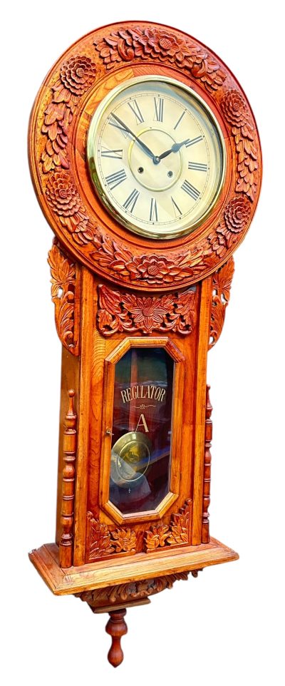 Wonderful American Ansonia Regulator Wall clock – ca1890 - Image 6