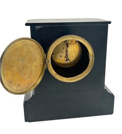 Lovely Timepiece Slate & marble Mantel Clock – ca1870 - Image 8