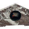 Fabulous French Art Deco Red & Black Marble Mantel Clock - Image 5