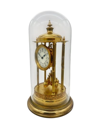 Outstanding Bandstand Ormolu German Torsion Clock Anniversary Clock - Mantel Clock C1900 - Image 4
