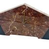 Fabulous French Art Deco Red & Black Marble Mantel Clock - Image 3