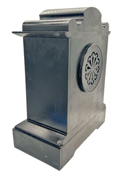 Incredible Large Antique Slate & Green Marble 8-Day Mantel Clock - C1880 - Image 9