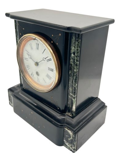 Beautiful Timepiece Slate & marble Mantel Clock – ca1880 - Image 5