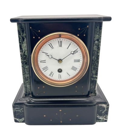 Beautiful Timepiece Slate & marble Mantel Clock – ca1880 - Image 4