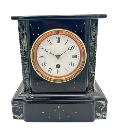 Beautiful Timepiece Slate & marble Mantel Clock – ca1880