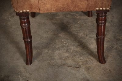 Regency Mahogany & Leather Footstool - Image 4