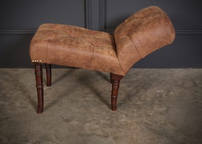 Regency Mahogany & Leather Footstool - Image 6
