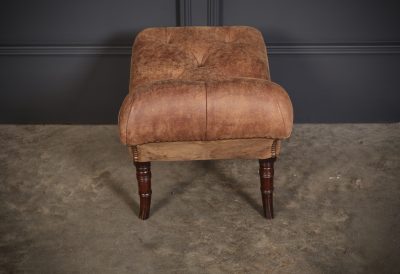 Regency Mahogany & Leather Footstool - Image 8