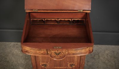 Victorian Walnut Marquetry Inlaid Davenport Desk - Image 23