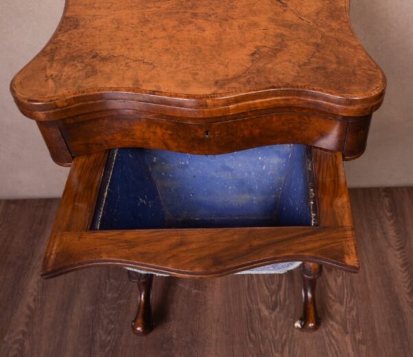 Victorian Walnut Games Table SAI1752 - Image 12