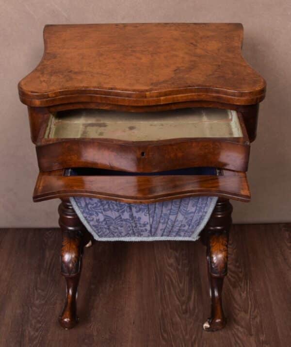 Victorian Walnut Games Table SAI1752 - Image 11