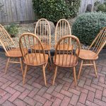Mid Century Set of Six Ercol Windsor Dining Chairs dining chairs Antique Chairs