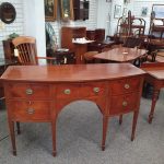 Antique Georgian Revival Bow Front Sideboard 19th century Antique Furniture