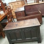 Small Antique Georgian Oak Coffer 18th century Antique Boxes
