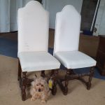 Antique Style Pair of  High Back Chairs 18th century furniture Vintage