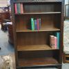 Tall Vintage Oak Open Front Bookcase