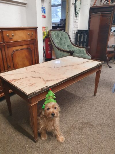 Vintage Marble Top Coffee Table