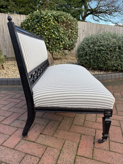 Late Victorian Ebonised Sofa c1890 - Image 7