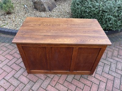 1930s Single Pedestal Oak Desk - Image 10