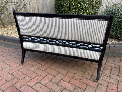 Late Victorian Ebonised Sofa c1890 - Image 9