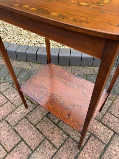 Edwardian Mahogany Painted Side Table - Image 4