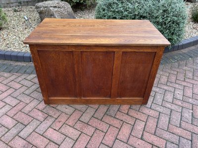 1930s Single Pedestal Oak Desk - Image 8