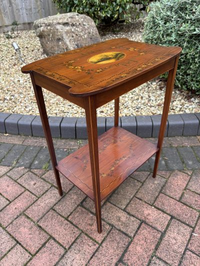 Edwardian Mahogany Painted Side Table - Image 3