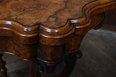 Victorian Burr Walnut Fold-over Games Table SAI3623 - Image 16