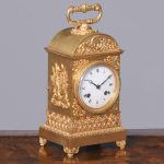 A Swiss Pendule D’Officier 19th Century Ormolu Clock (An Early Travelling Clock) clock Antique Clocks